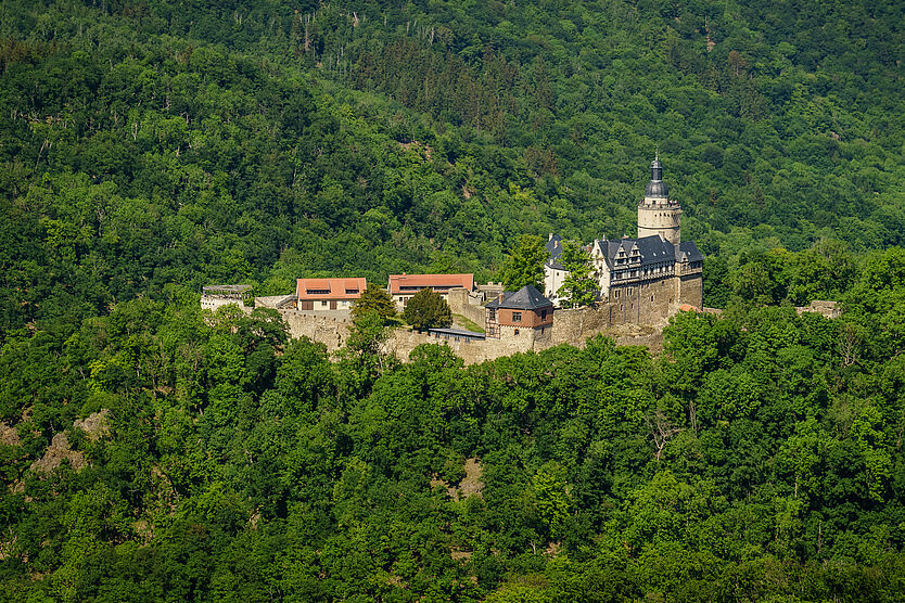 Luftaufnahme Burg Falkenstein von Süden, Foto: W.Schmidt, Meisdorf (C) Kulturstiftung Sachsen-Anhalt