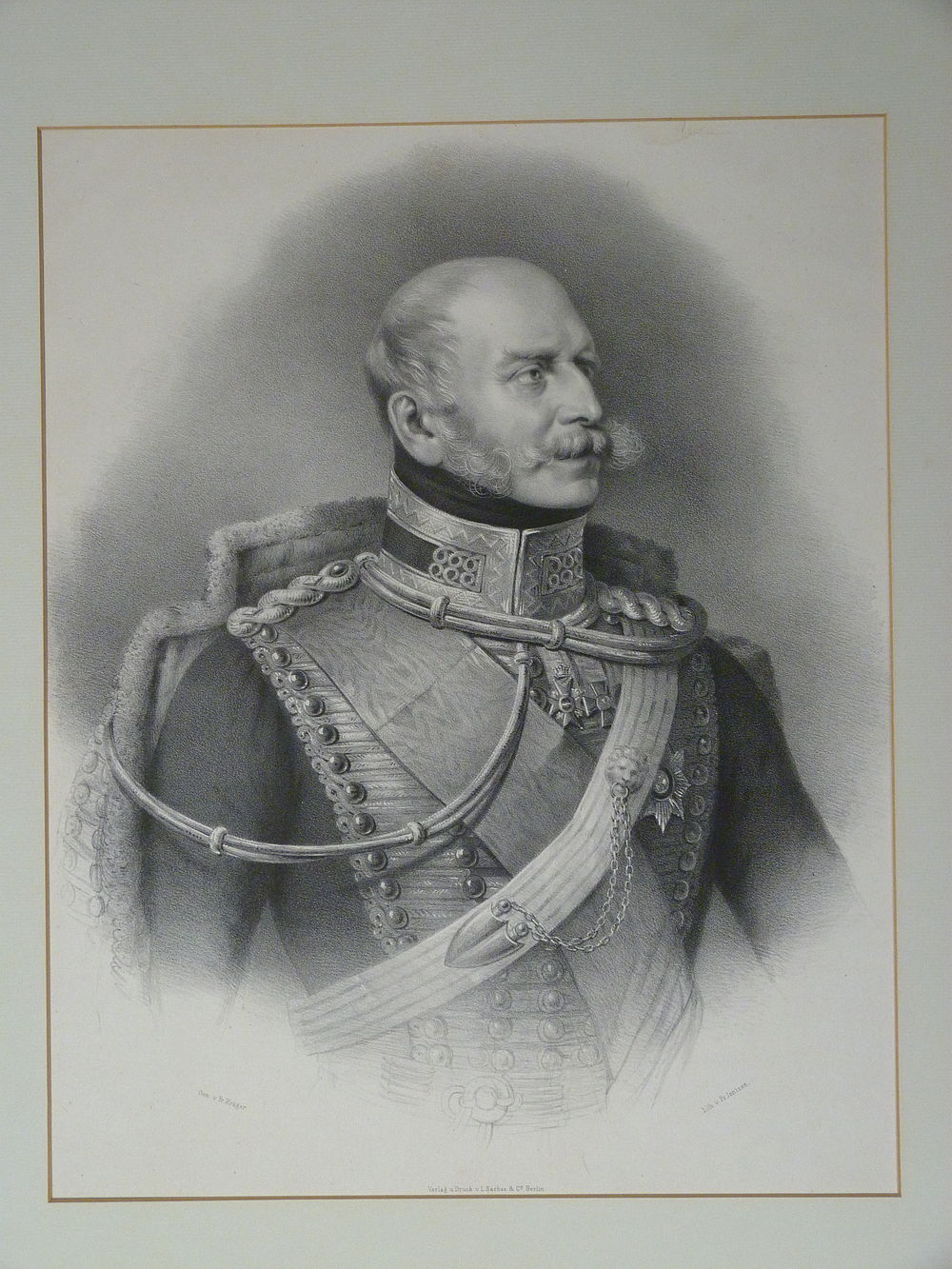 Porträt Ernst August von Hannover, Lithografie, Friedrich Jentzen, 1852, Foto: © Kulturstiftung Sachsen-Anhalt